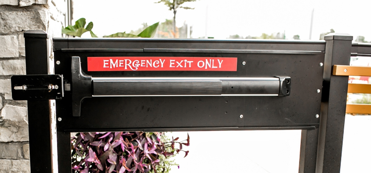 emergency push bar installation in Rancho Murieta