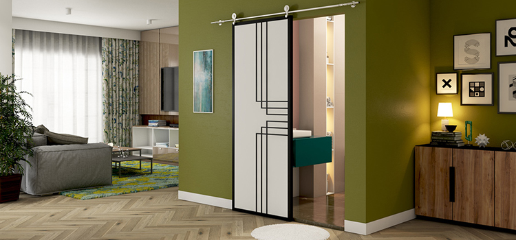sliding bathroom door installation in Rancho Murieta